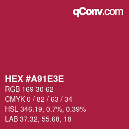 Color code: HEX #A91E3E | qconv.com