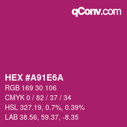 Color code: HEX #A91E6A | qconv.com
