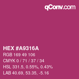 Color code: HEX #A9316A | qconv.com