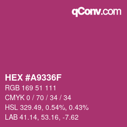 Color code: HEX #A9336F | qconv.com