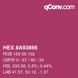 颜色代码: HEX #A93866 | qconv.com