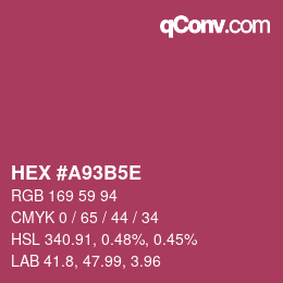 Código de color: HEX #A93B5E | qconv.com