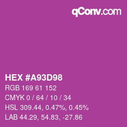 Color code: HEX #A93D98 | qconv.com