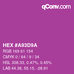 Color code: HEX #A93D9A | qconv.com
