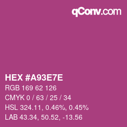 Color code: HEX #A93E7E | qconv.com