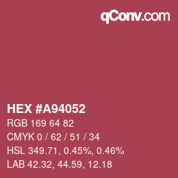 Color code: HEX #A94052 | qconv.com