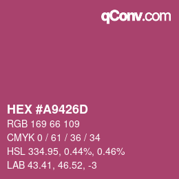 Color code: HEX #A9426D | qconv.com