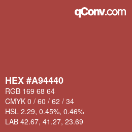 Color code: HEX #A94440 | qconv.com