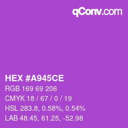 Código de color: HEX #A945CE | qconv.com