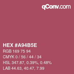 Código de color: HEX #A94B5E | qconv.com