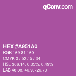 Código de color: HEX #A951A0 | qconv.com