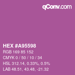 Color code: HEX #A95598 | qconv.com