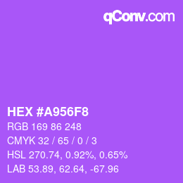 Código de color: HEX #A956F8 | qconv.com