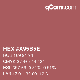 Código de color: HEX #A95B5E | qconv.com