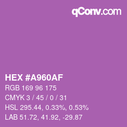 Color code: HEX #A960AF | qconv.com