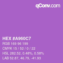 Color code: HEX #A960C7 | qconv.com