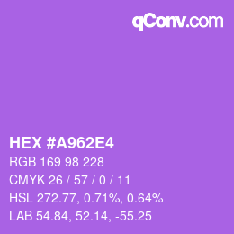 颜色代码: HEX #A962E4 | qconv.com