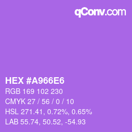 Color code: HEX #A966E6 | qconv.com
