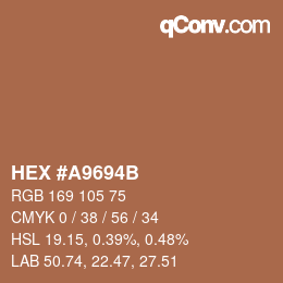 Color code: HEX #A9694B | qconv.com