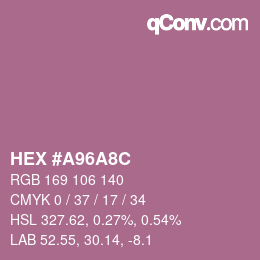 Color code: HEX #A96A8C | qconv.com