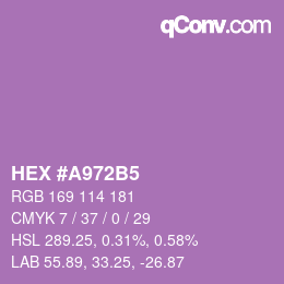カラーコード: HEX #A972B5 | qconv.com