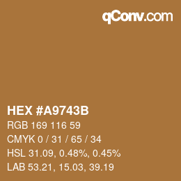 Code couleur: HEX #A9743B | qconv.com