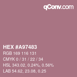 カラーコード: HEX #A97483 | qconv.com