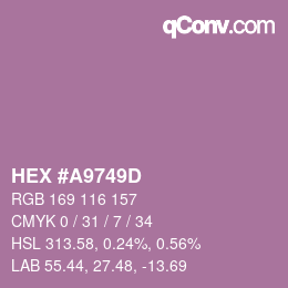カラーコード: HEX #A9749D | qconv.com