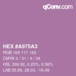 颜色代码: HEX #A975A3 | qconv.com
