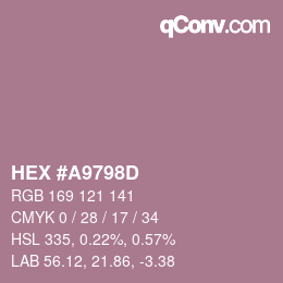 Color code: HEX #A9798D | qconv.com
