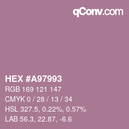 Color code: HEX #A97993 | qconv.com
