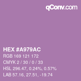 カラーコード: HEX #A979AC | qconv.com