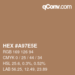 Código de color: HEX #A97E5E | qconv.com