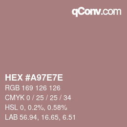 Color code: HEX #A97E7E | qconv.com