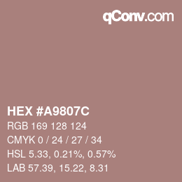 カラーコード: HEX #A9807C | qconv.com