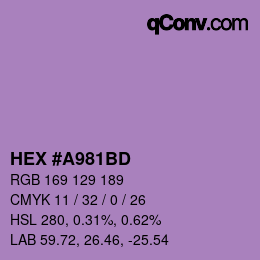 カラーコード: HEX #A981BD | qconv.com
