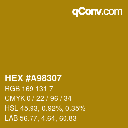 Color code: HEX #A98307 | qconv.com