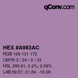 Color code: HEX #A983AC | qconv.com