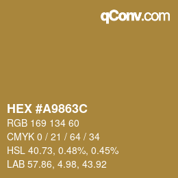 カラーコード: HEX #A9863C | qconv.com