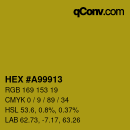 Color code: HEX #A99913 | qconv.com