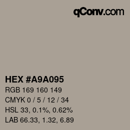 カラーコード: HEX #A9A095 | qconv.com