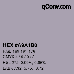 Color code: HEX #A9A1B0 | qconv.com