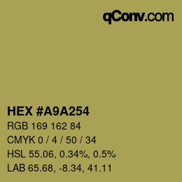 Color code: HEX #A9A254 | qconv.com