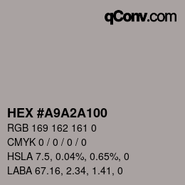 Color code: HEX #A9A2A100 | qconv.com