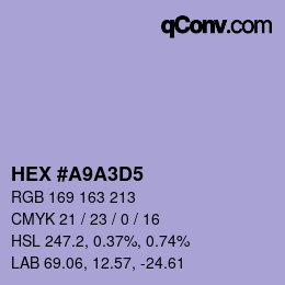 カラーコード: HEX #A9A3D5 | qconv.com