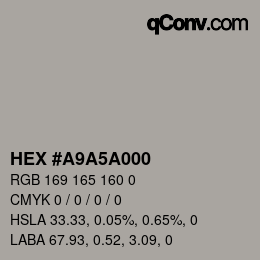 Color code: HEX #A9A5A000 | qconv.com