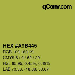カラーコード: HEX #A9B445 | qconv.com