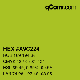 Color code: HEX #A9C224 | qconv.com