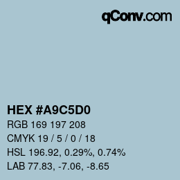 Color code: HEX #A9C5D0 | qconv.com