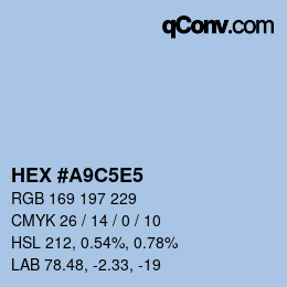 Color code: HEX #A9C5E5 | qconv.com
